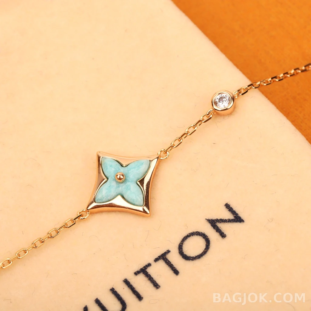 루이비통 Louis Vuitton Color Blossom BB Star 터콰이즈 팔찌 상세 이미지