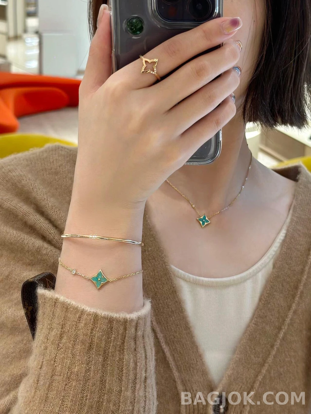 루이비통 Louis Vuitton Color Blossom BB Star 터콰이즈 팔찌 상세 이미지