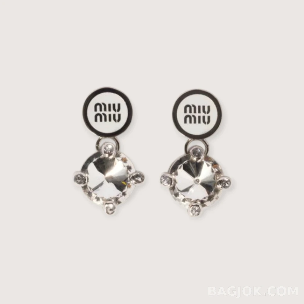 Miu Miu 로고 스톤 귀걸이_대표이미지