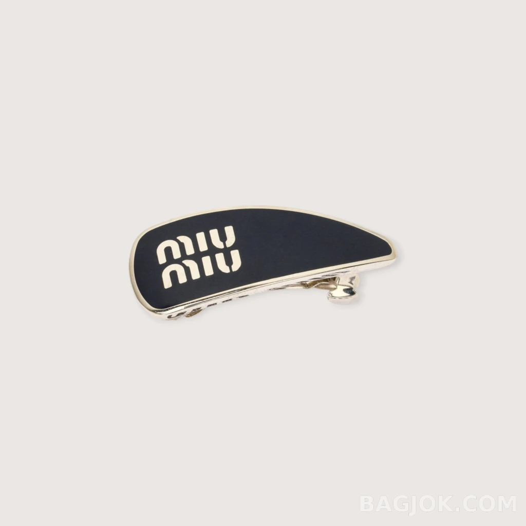 Miu Miu 에나멜 로고 헤어클립_대표이미지