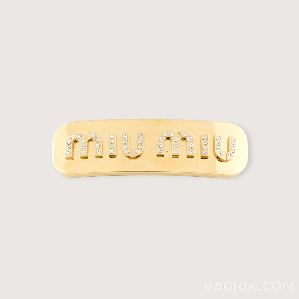 Miu Miu 로고 풀스톤 헤어클립_대표이미지