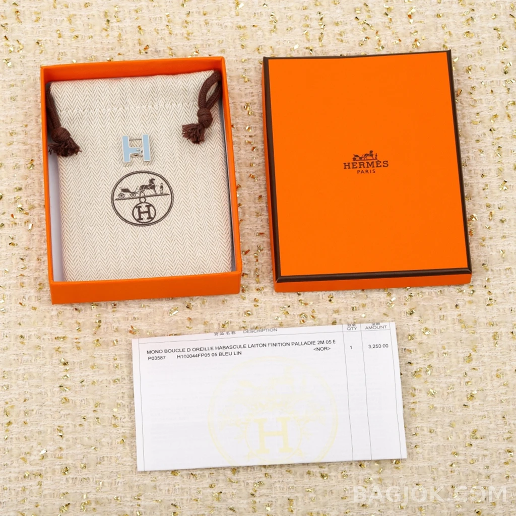 에르메스 Hermès H 에나멜 귀걸이 상세 이미지