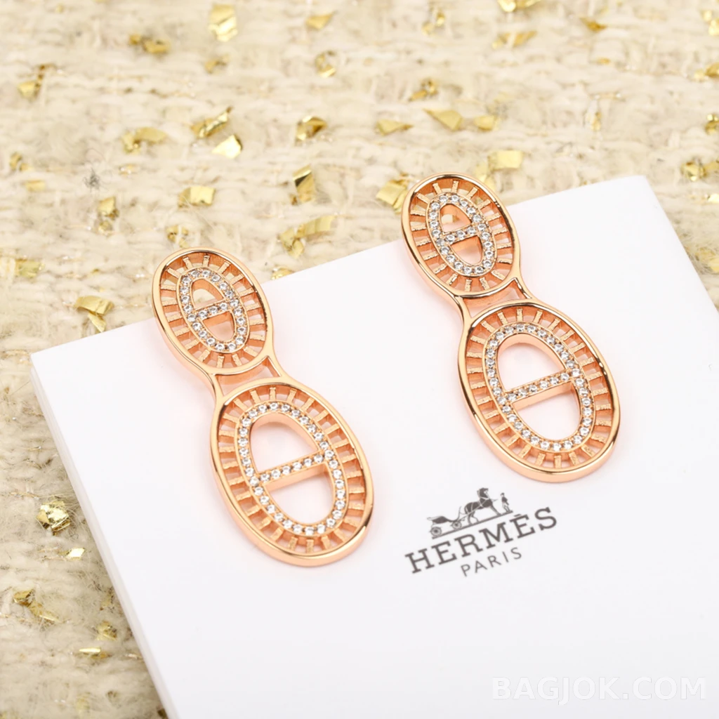 에르메스 Hermès Chaine d'Ancre 더블 드롭 귀걸이 상세 이미지