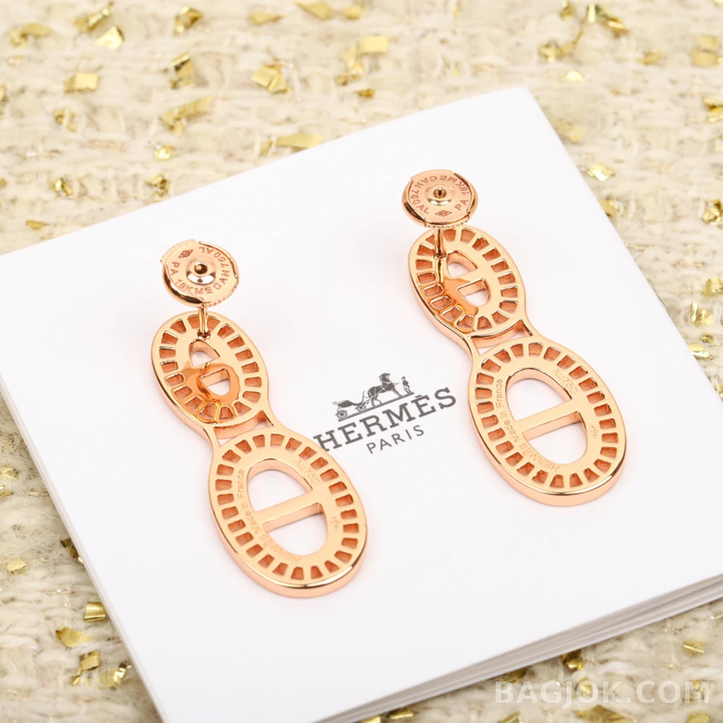 에르메스 Hermès Chaine d'Ancre 더블 드롭 귀걸이 상세 이미지