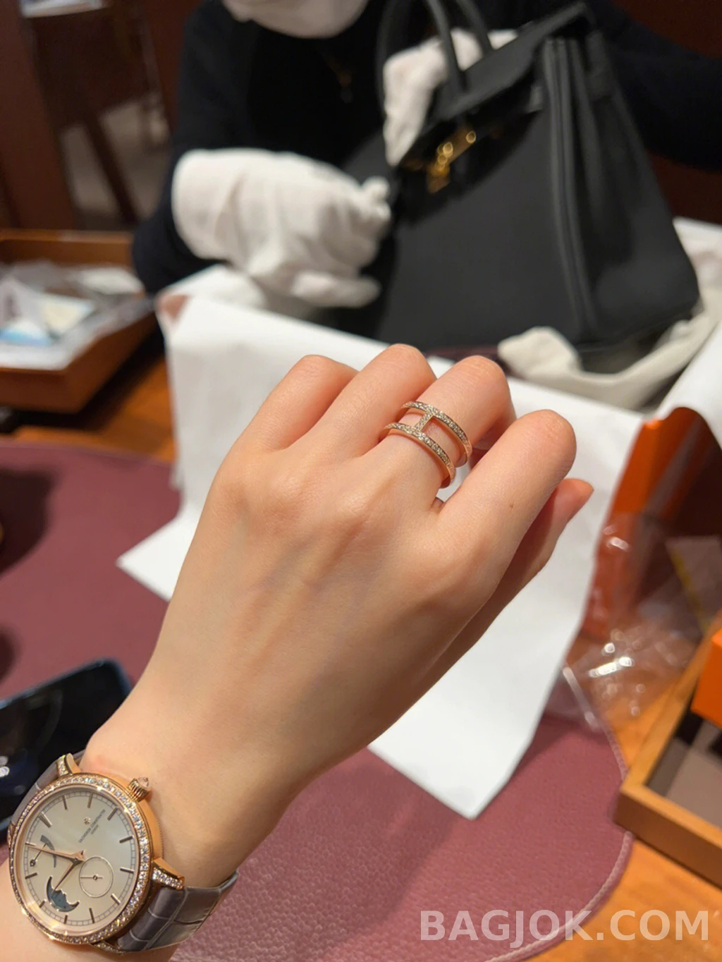 에르메스 Hermès H 풀스톤 반지 상세 이미지