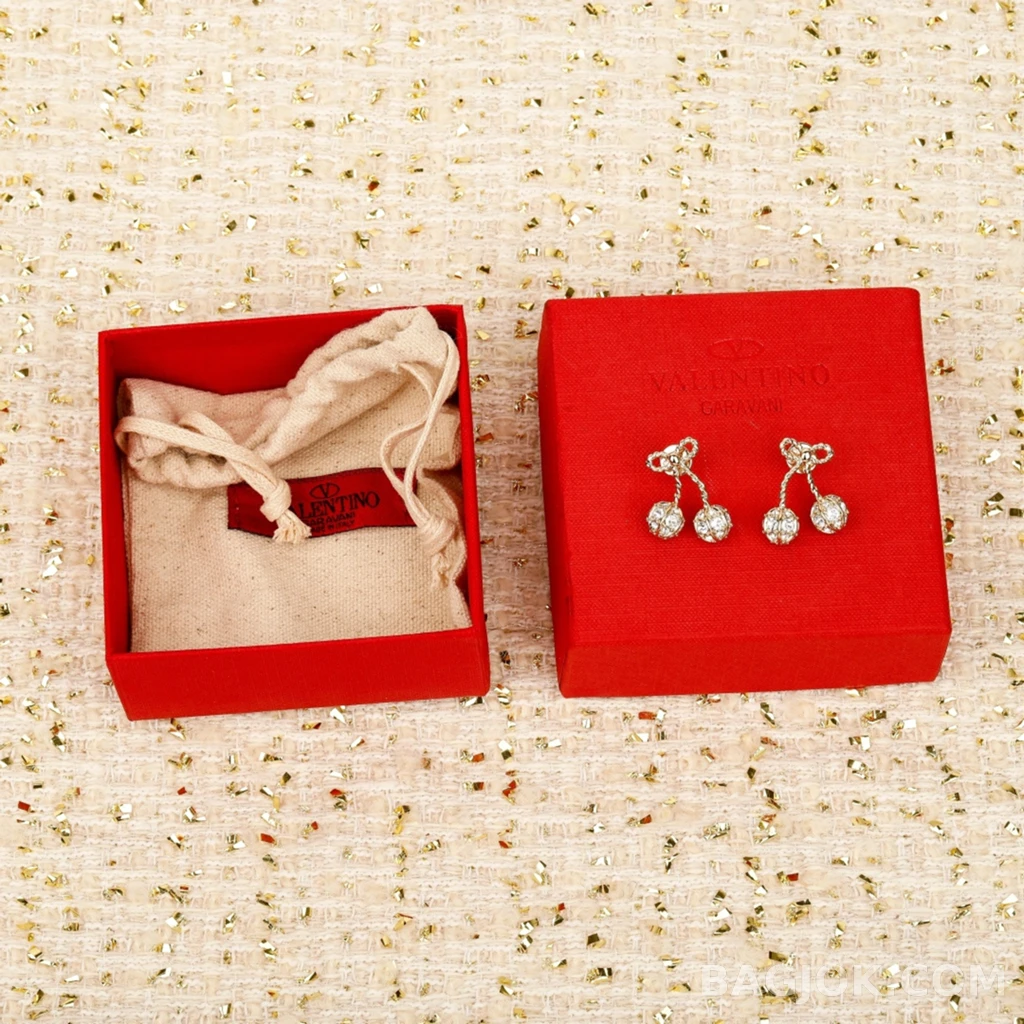 발렌티노 Valentino 체리 풀스톤 귀걸이 상세 이미지