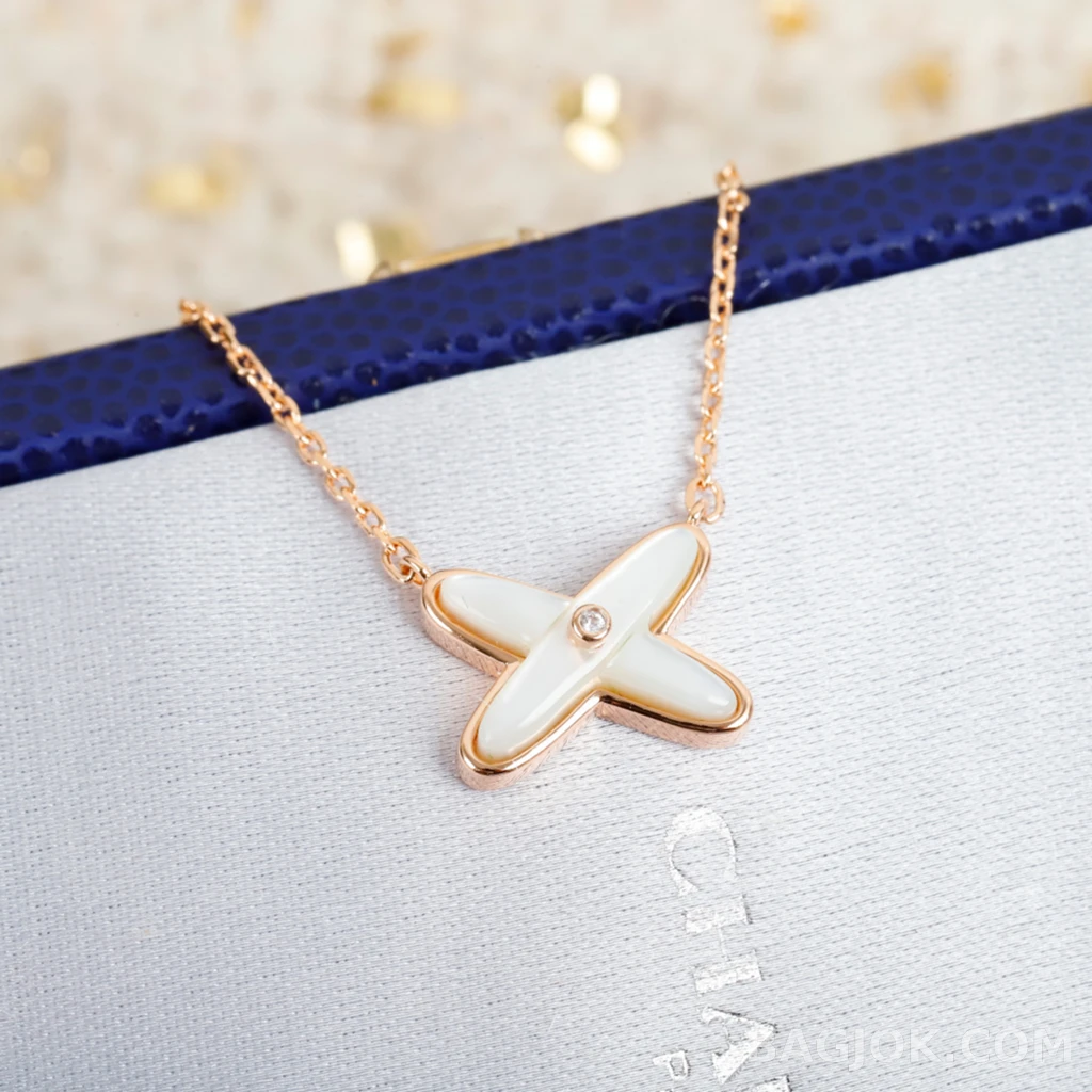 쇼메 Chaumet Jeux de Liens 크로스 목걸이 상세 이미지