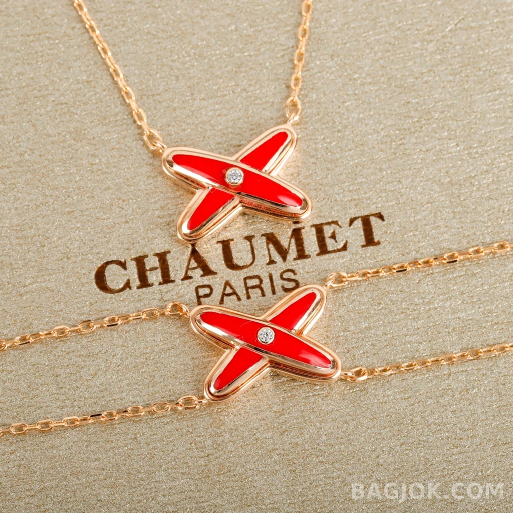 쇼메 Chaumet Liens 크로스 펜던트 목걸이 상세 이미지