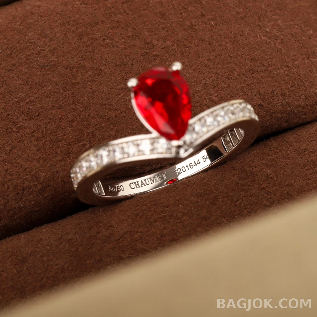 쇼메 Chaumet Joséphine 레드 스톤 반지 상세 이미지
