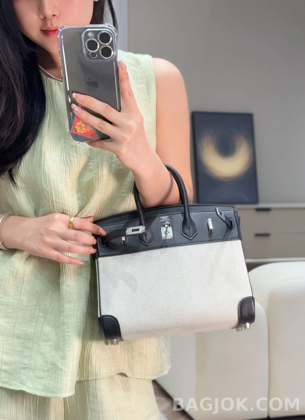 에르메스 Hermes 버킨 25 프렌치 빈티지 스위프트 상세 이미지