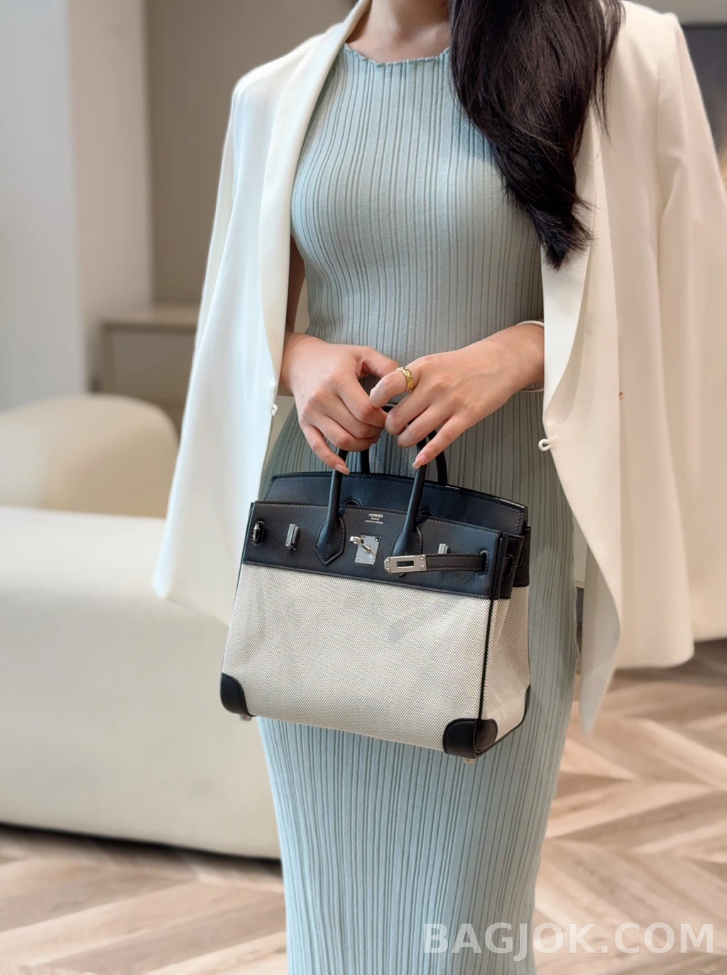 에르메스 Hermes 버킨 25 프렌치 빈티지 스위프트 상세 이미지