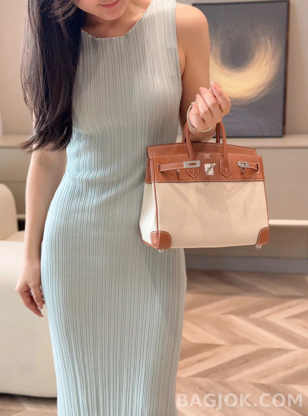 에르메스 Hermes 버킨 25 프렌치 빈티지 스위프트 상세 이미지