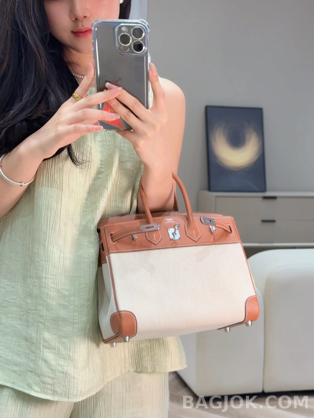 에르메스 Hermes 버킨 25 프렌치 빈티지 스위프트 상세 이미지