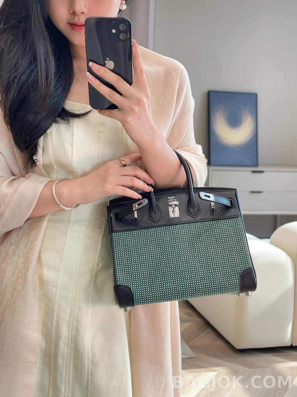에르메스 Hermes 버킨 25 프렌치 빈티지 스위프트 상세 이미지