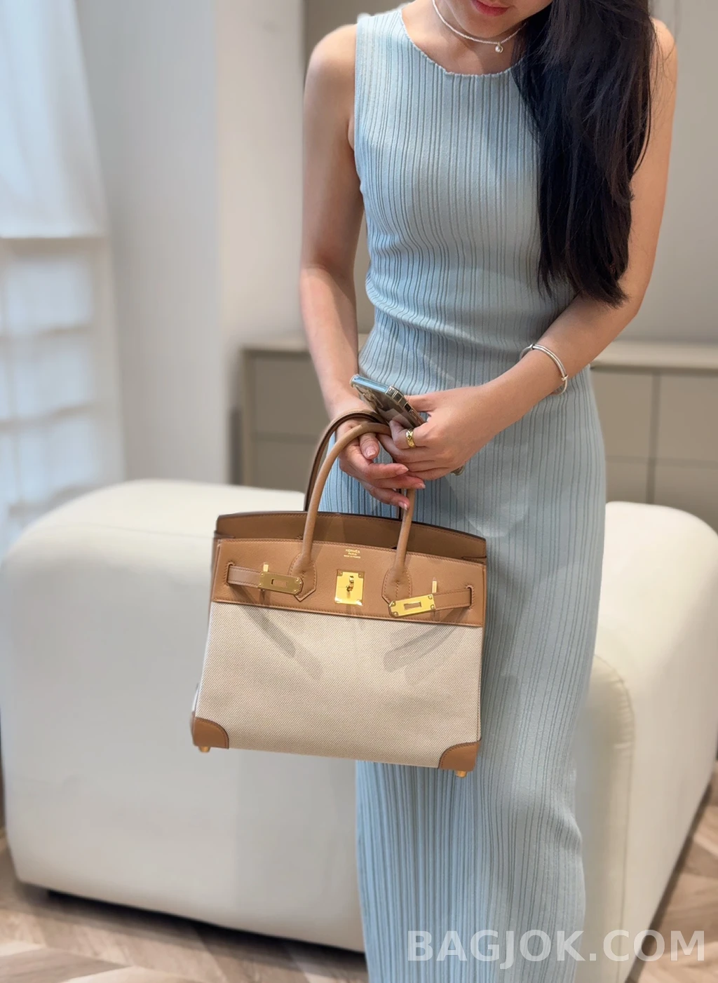 에르메스 Hermes 버킨 25 프렌치 빈티지 스위프트 상세 이미지