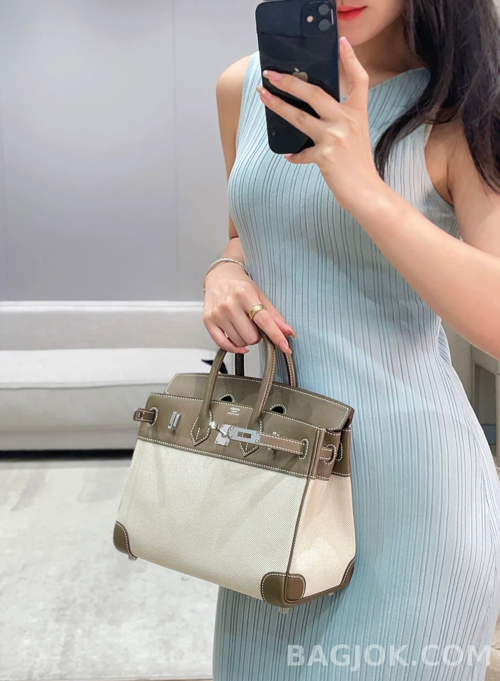 에르메스 Hermes 버킨 25 프렌치 빈티지 스위프트 상세 이미지