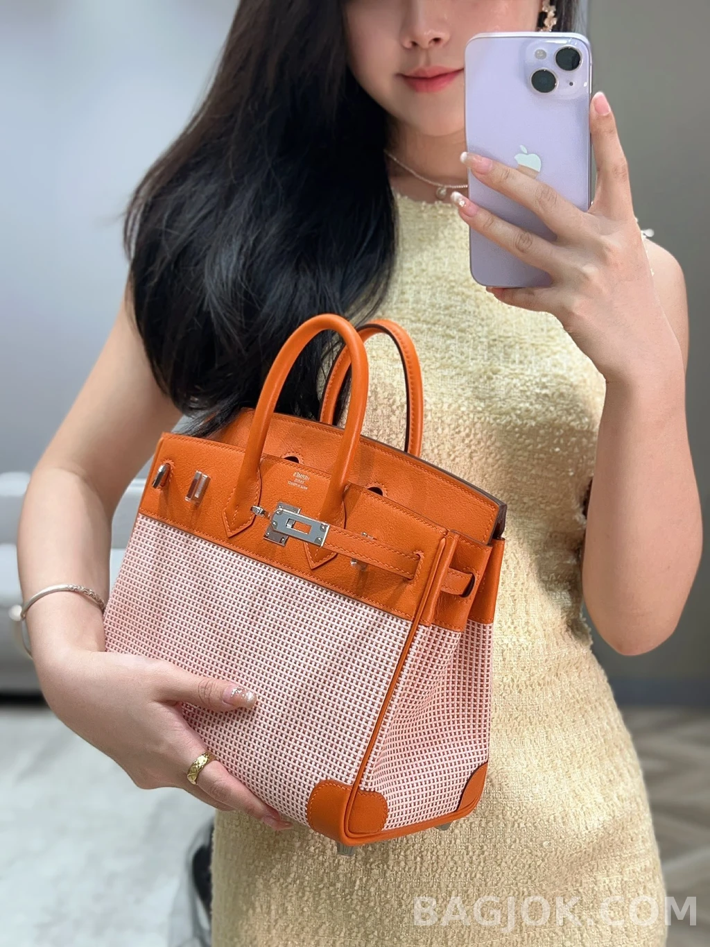 에르메스 Hermes 버킨 25 프렌치 빈티지 스위프트 상세 이미지