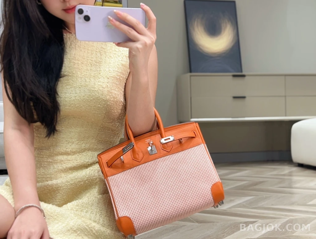 에르메스 Hermes 버킨 25 프렌치 빈티지 스위프트 상세 이미지