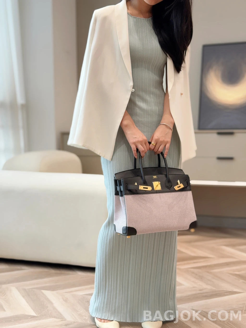 에르메스 Hermes 버킨 30 프렌치 빈티지 스위프트 상세 이미지