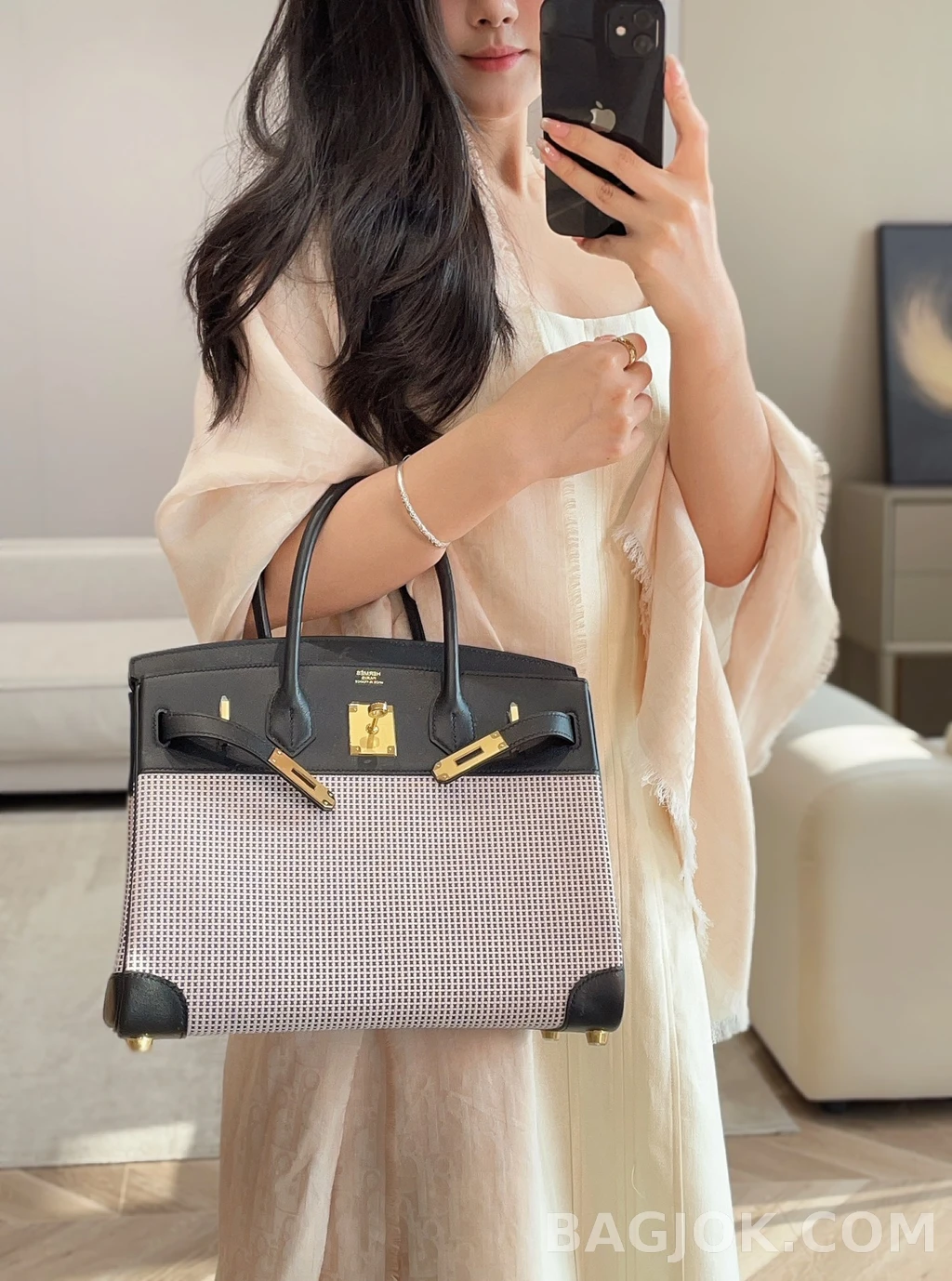 에르메스 Hermes 버킨 30 프렌치 빈티지 스위프트 상세 이미지