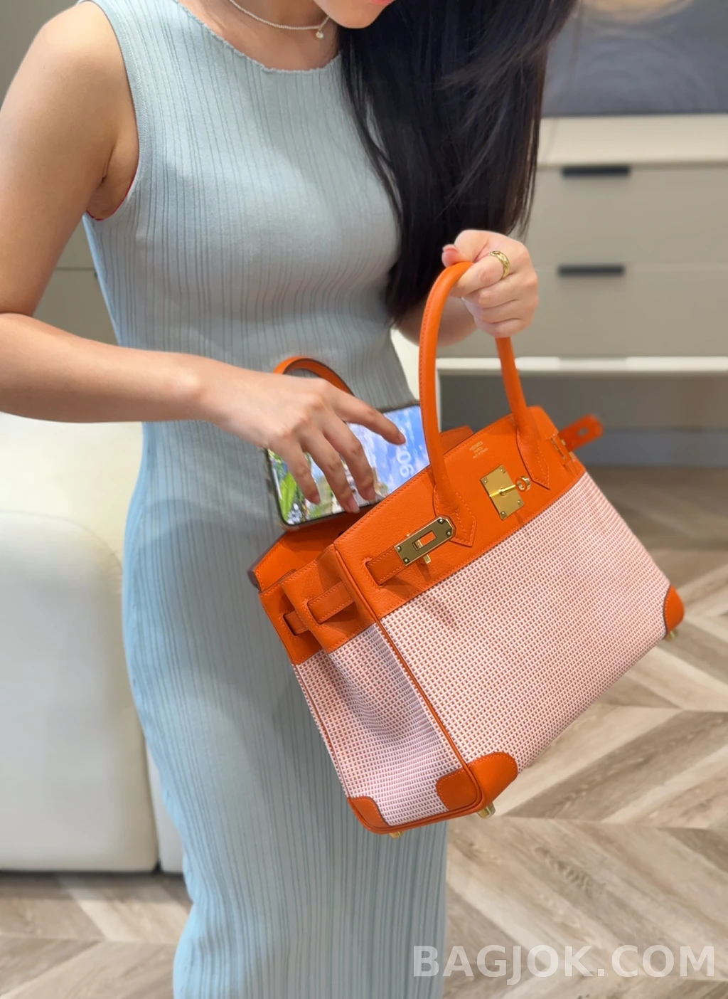 에르메스 Hermes 버킨 30 프렌치 빈티지 스위프트 상세 이미지