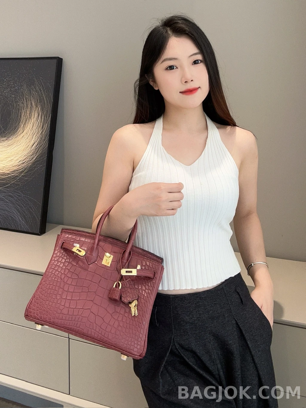 에르메스 Hermes 버킨 25 프랑스 HCP 크로커다일 상세 이미지