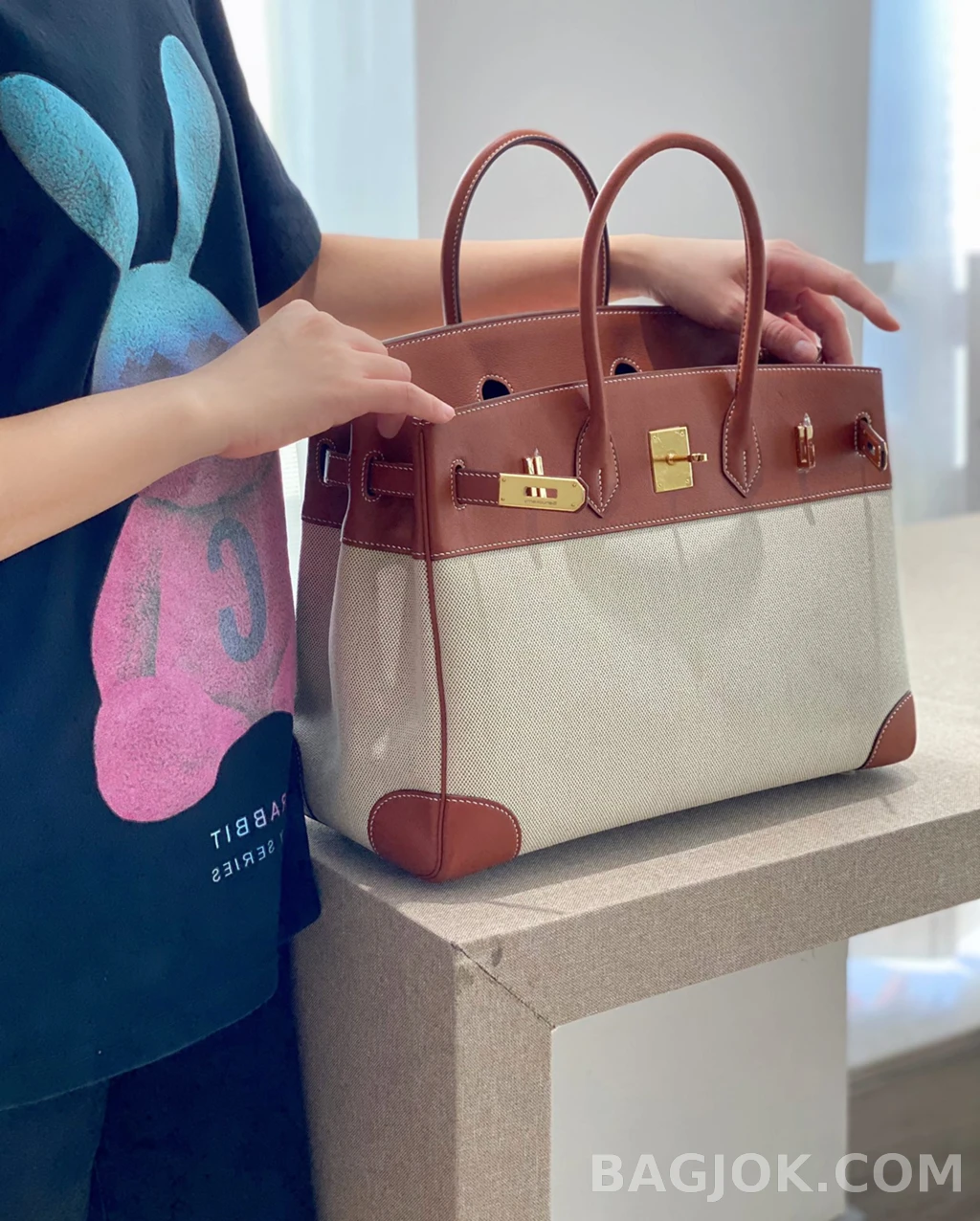 에르메스 Hermes 버킨 35 프렌치 빈티지 스위프트 상세 이미지