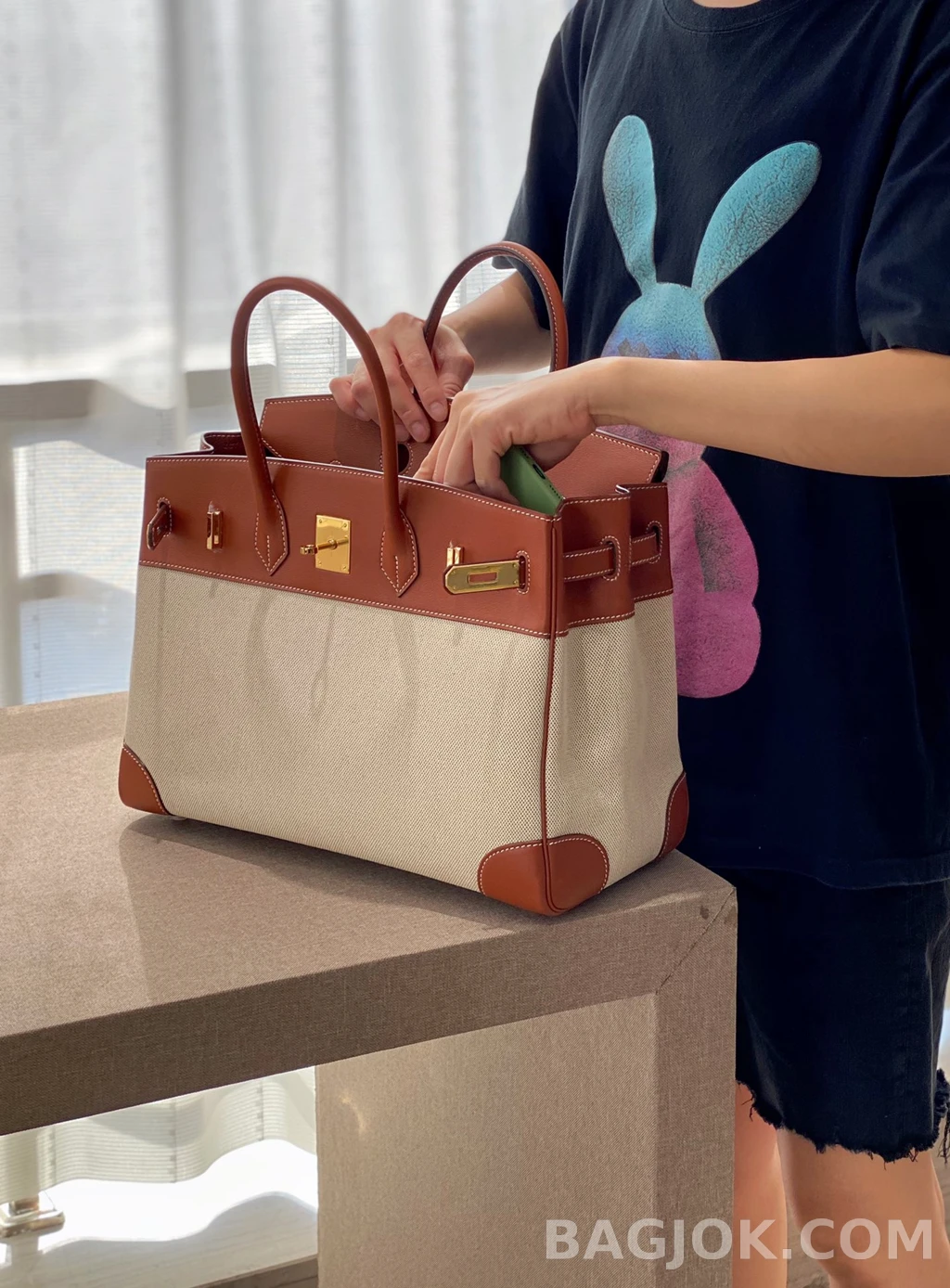 에르메스 Hermes 버킨 35 프렌치 빈티지 스위프트 상세 이미지