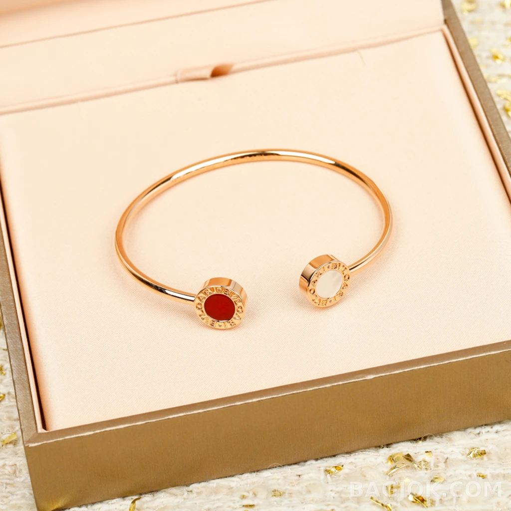 불가리 Bvlgari 라운드 디스크 오픈 뱅글 상세 이미지