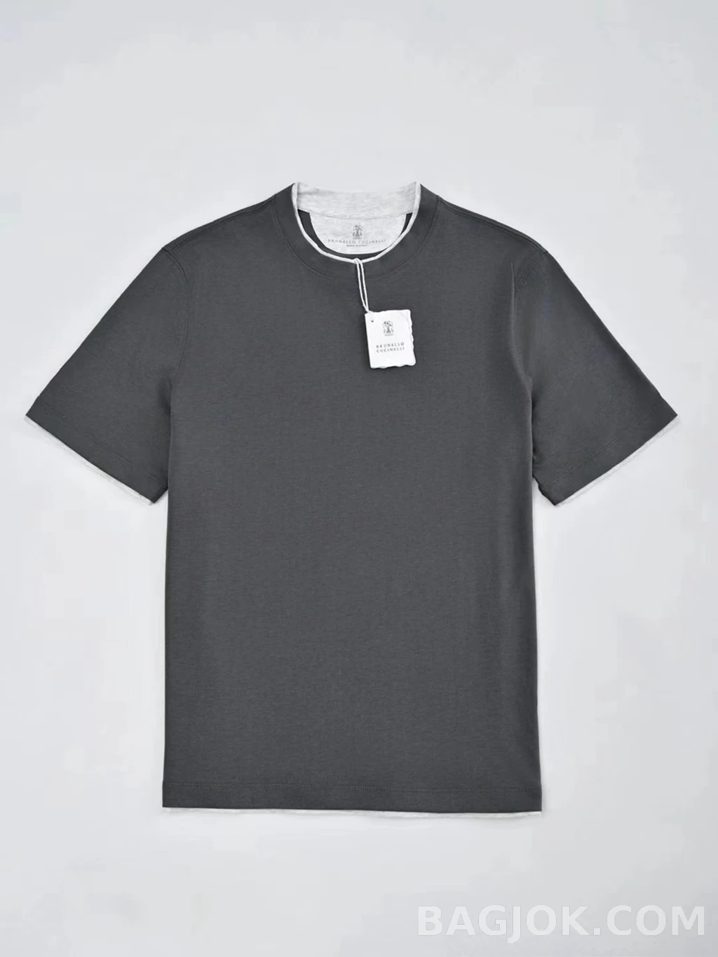 브루넬로 쿠치넬리 Brunello Cucinelli 코튼 크루넥 티셔츠 상세 이미지