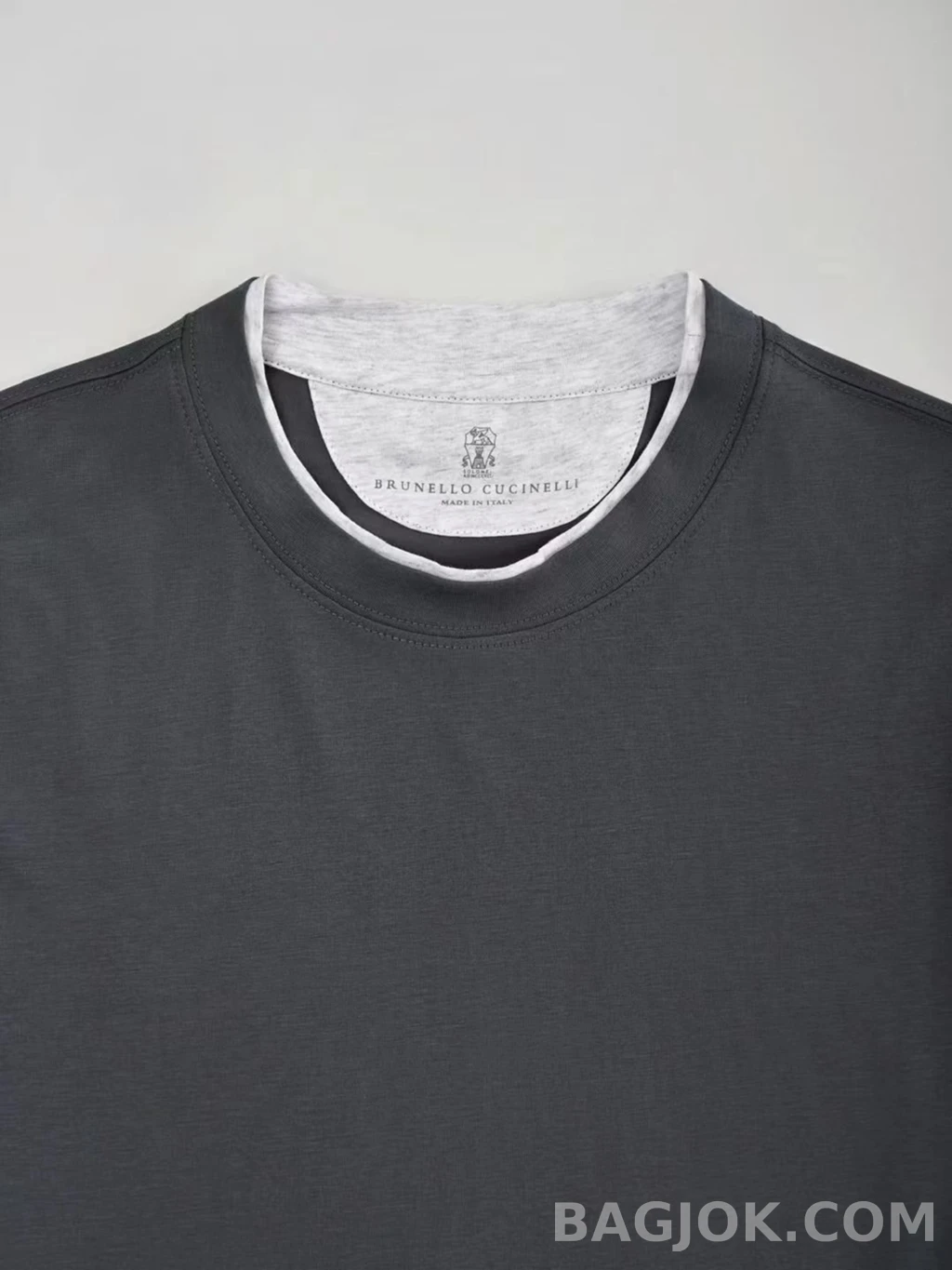 브루넬로 쿠치넬리 Brunello Cucinelli 코튼 크루넥 티셔츠 상세 이미지