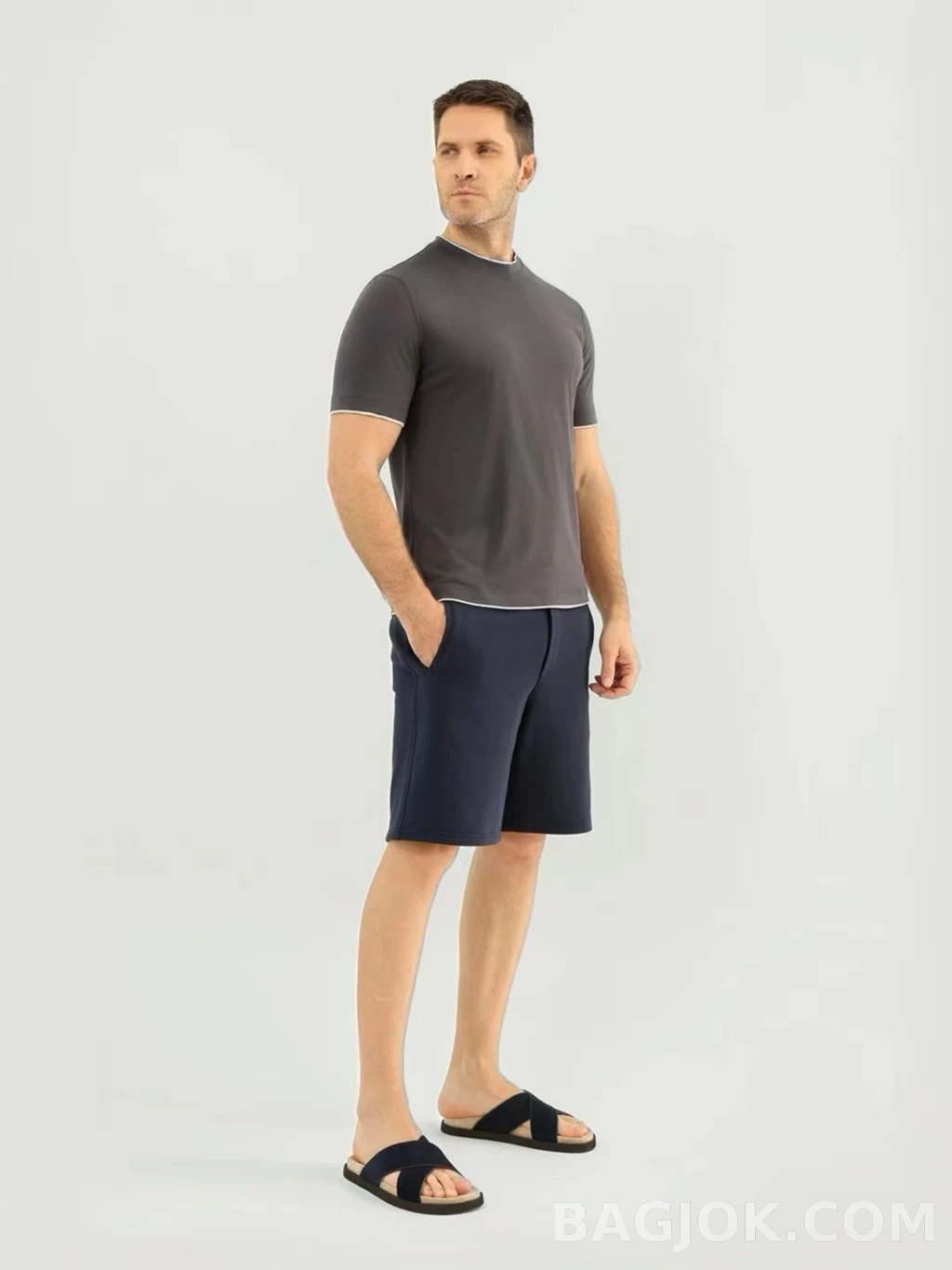 브루넬로 쿠치넬리 Brunello Cucinelli 코튼 크루넥 티셔츠 상세 이미지