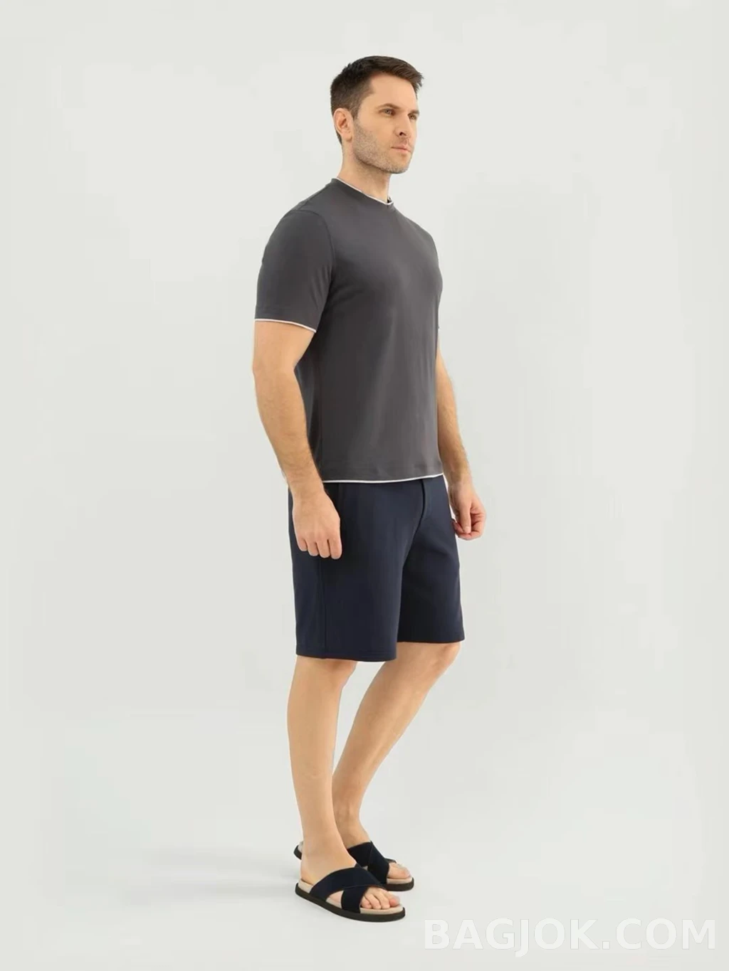 브루넬로 쿠치넬리 Brunello Cucinelli 코튼 크루넥 티셔츠 상세 이미지