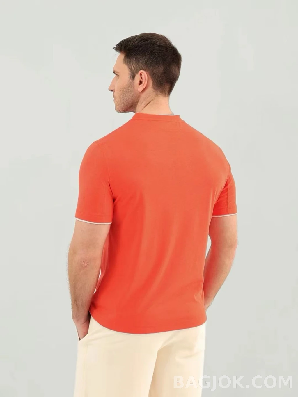 브루넬로 쿠치넬리 Brunello Cucinelli 코튼 크루넥 티셔츠 상세 이미지