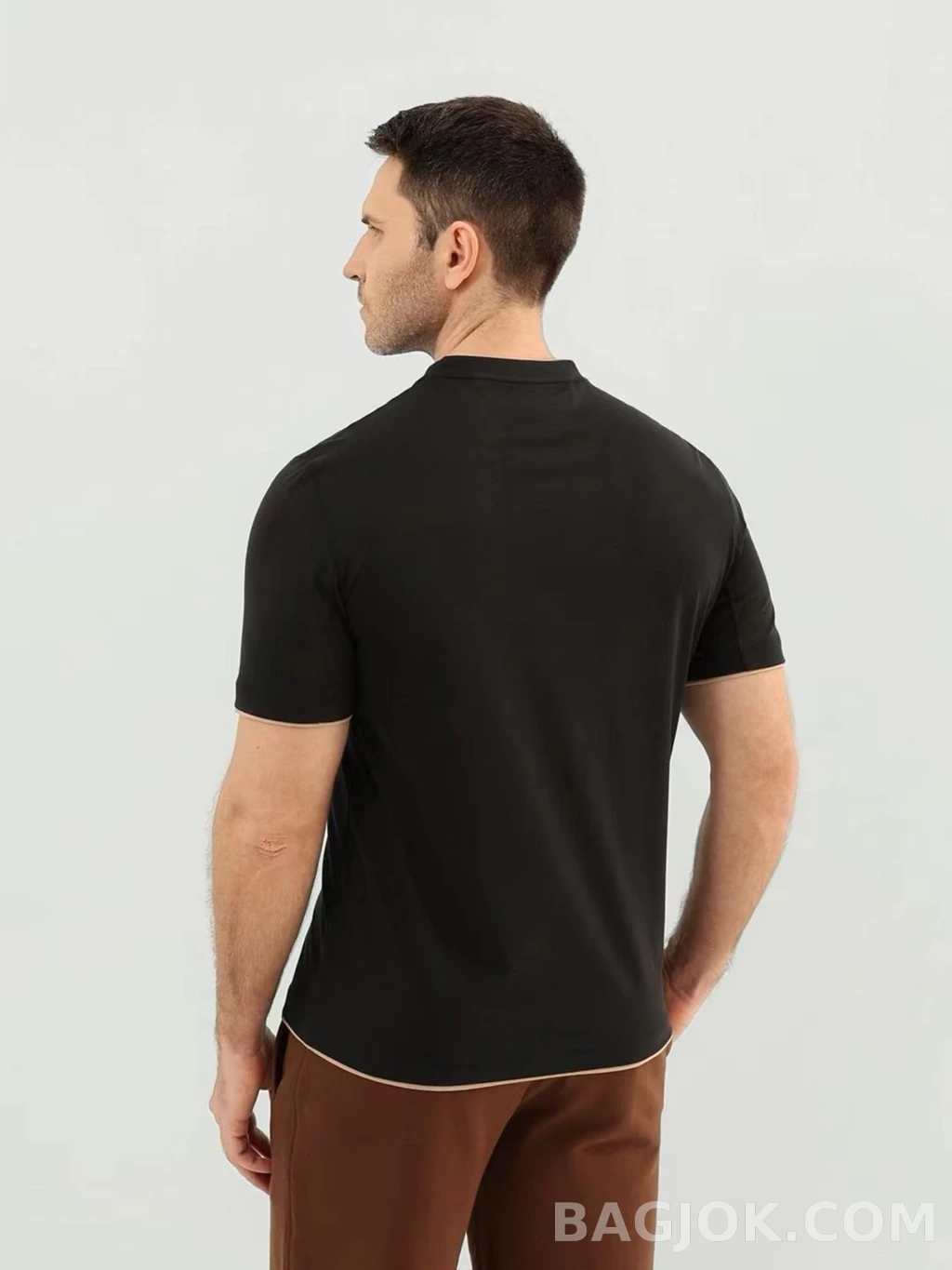 브루넬로 쿠치넬리 Brunello Cucinelli 코튼 크루넥 티셔츠 상세 이미지