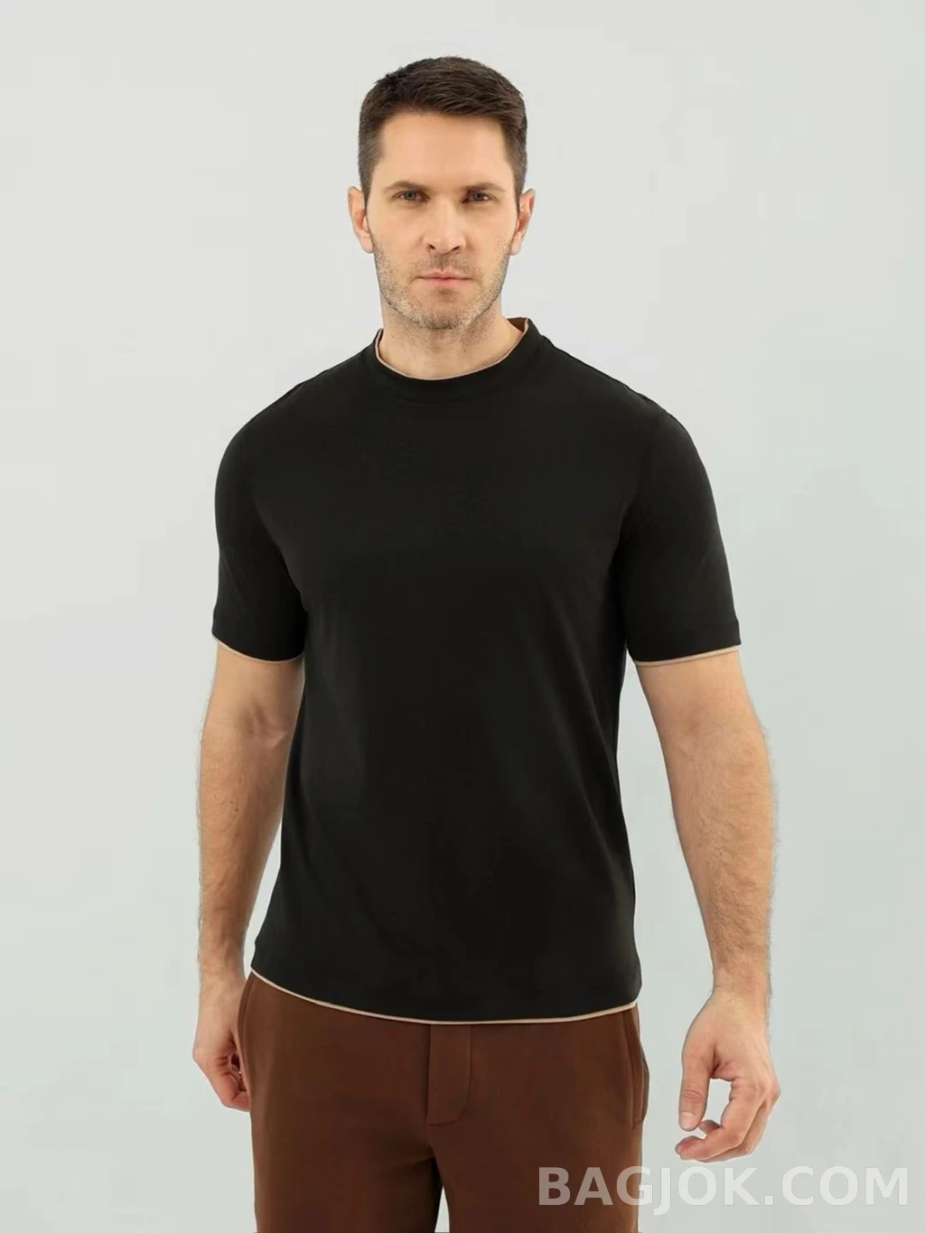 브루넬로 쿠치넬리 Brunello Cucinelli 코튼 크루넥 티셔츠 상세 이미지