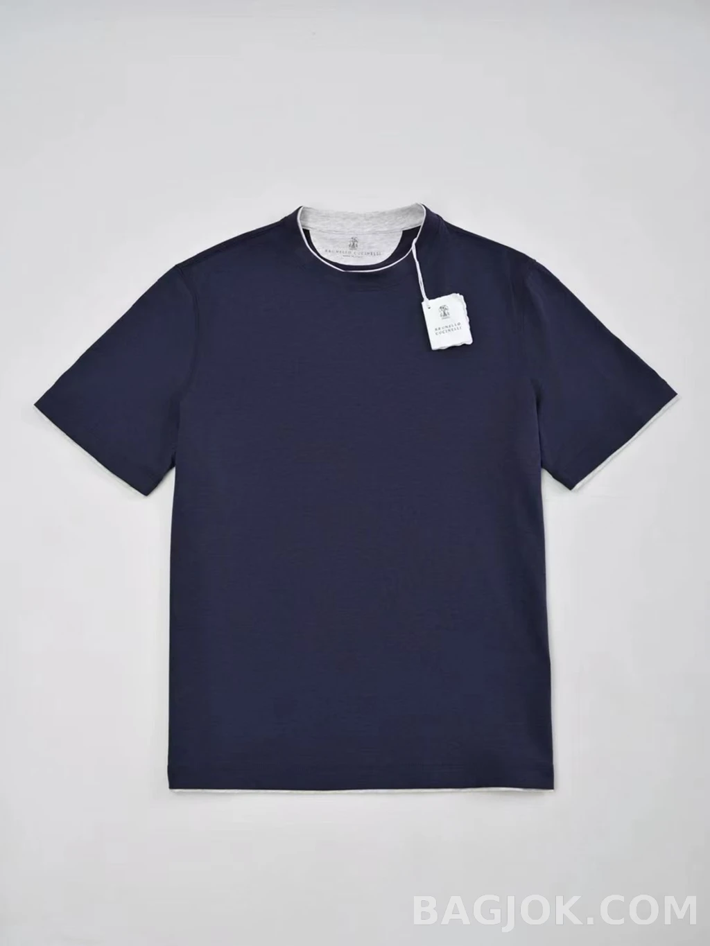 브루넬로 쿠치넬리 Brunello Cucinelli 코튼 크루넥 티셔츠 상세 이미지