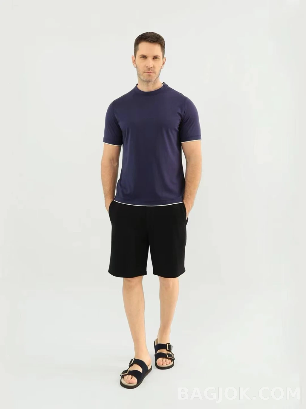 브루넬로 쿠치넬리 Brunello Cucinelli 코튼 크루넥 티셔츠 상세 이미지