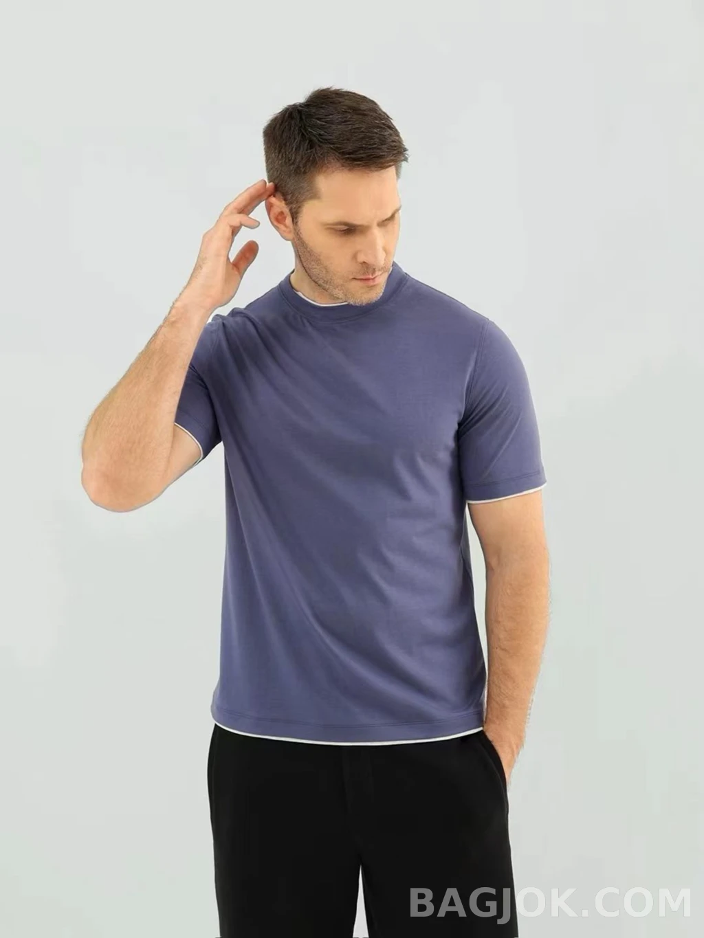브루넬로 쿠치넬리 Brunello Cucinelli 코튼 크루넥 티셔츠 상세 이미지