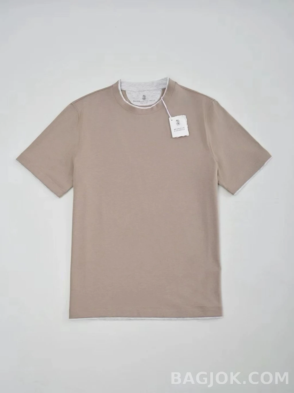브루넬로 쿠치넬리 Brunello Cucinelli 코튼 크루넥 티셔츠 상세 이미지