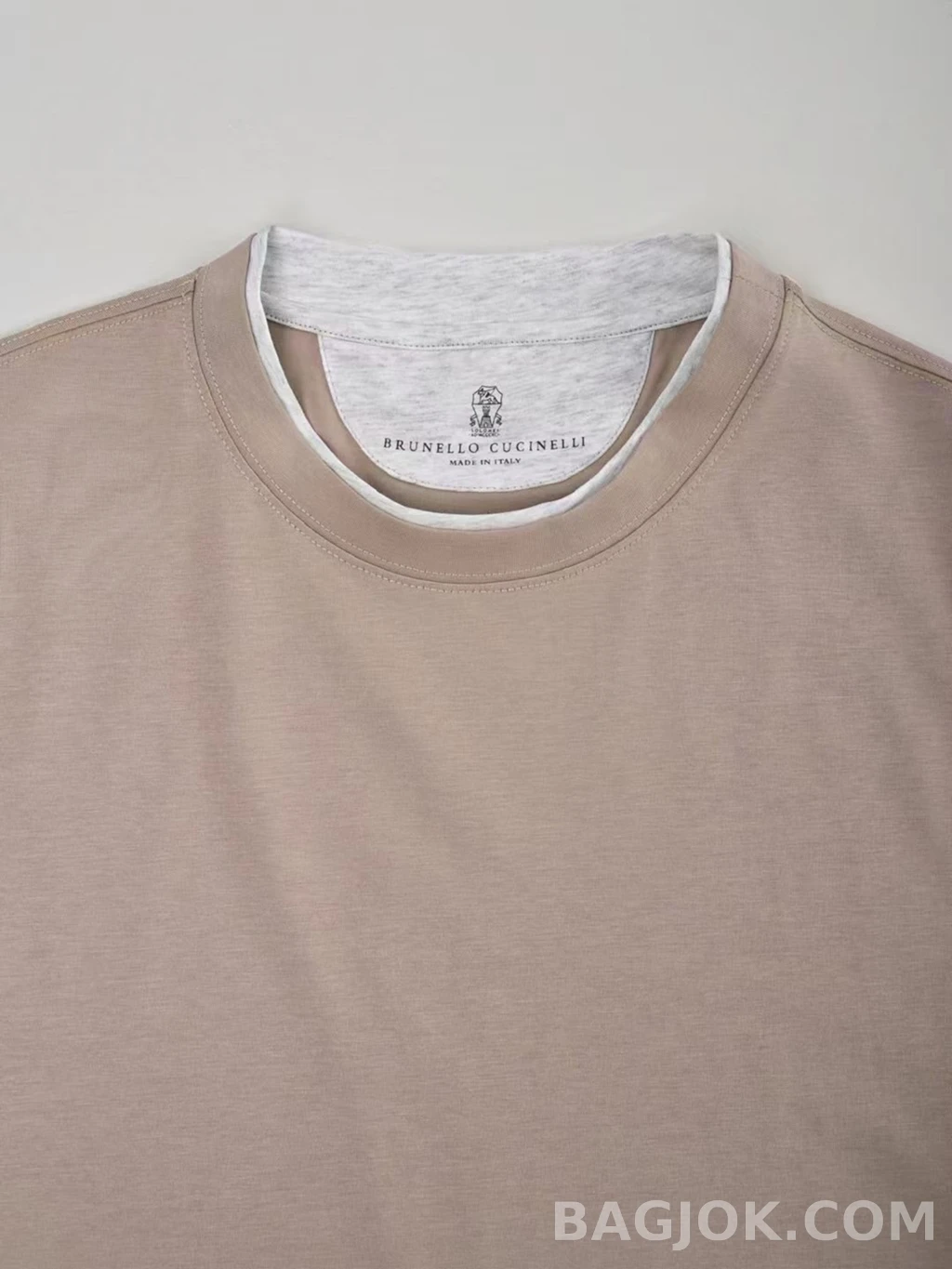 브루넬로 쿠치넬리 Brunello Cucinelli 코튼 크루넥 티셔츠 상세 이미지