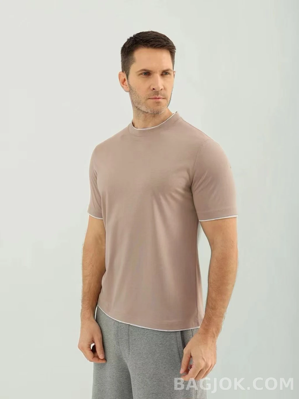 브루넬로 쿠치넬리 Brunello Cucinelli 코튼 크루넥 티셔츠 상세 이미지