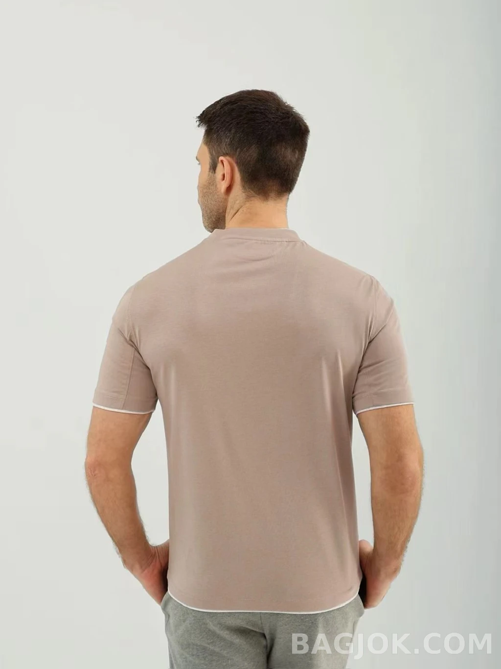 브루넬로 쿠치넬리 Brunello Cucinelli 코튼 크루넥 티셔츠 상세 이미지