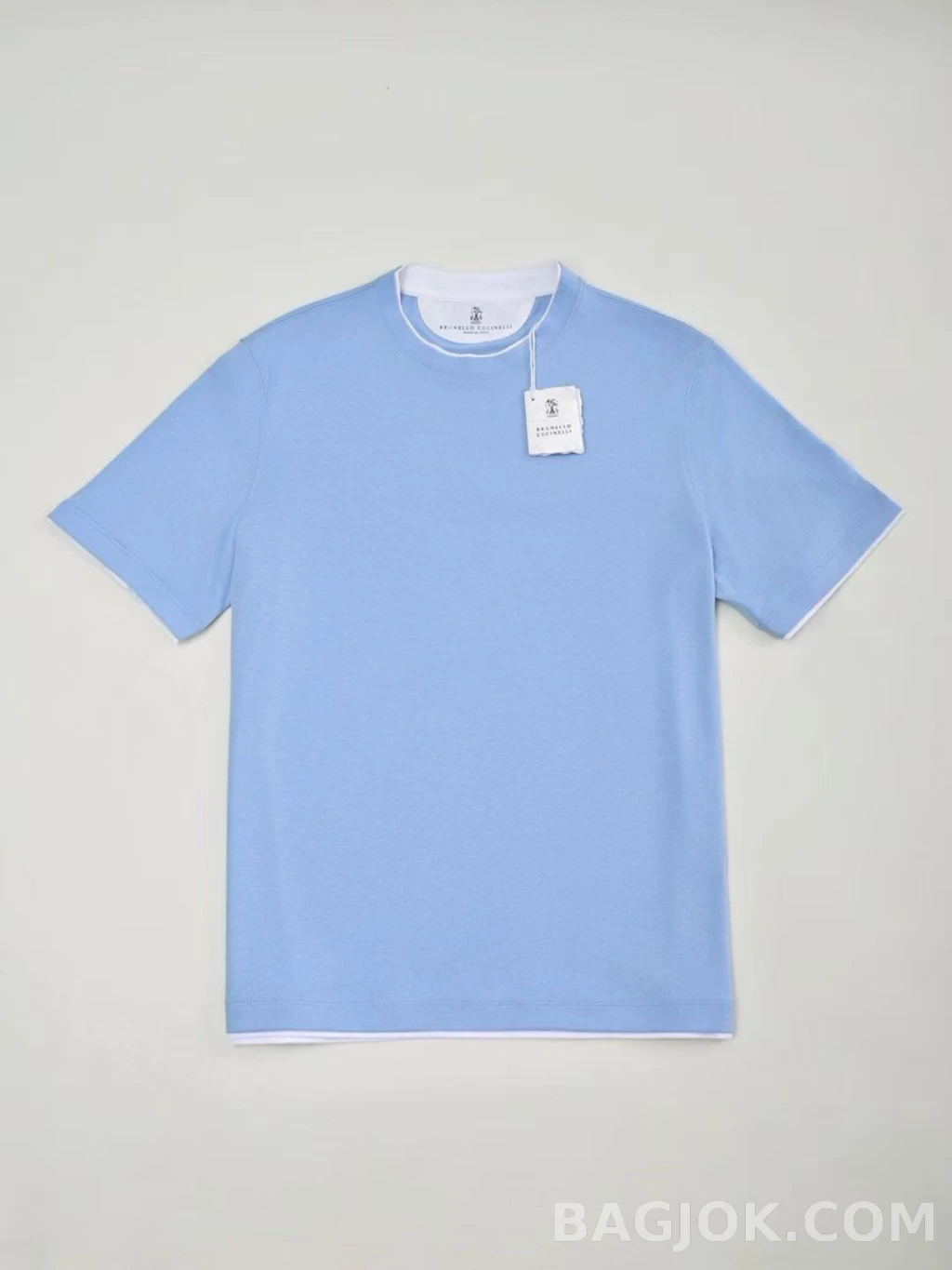 브루넬로 쿠치넬리 Brunello Cucinelli 코튼 크루넥 티셔츠 상세 이미지