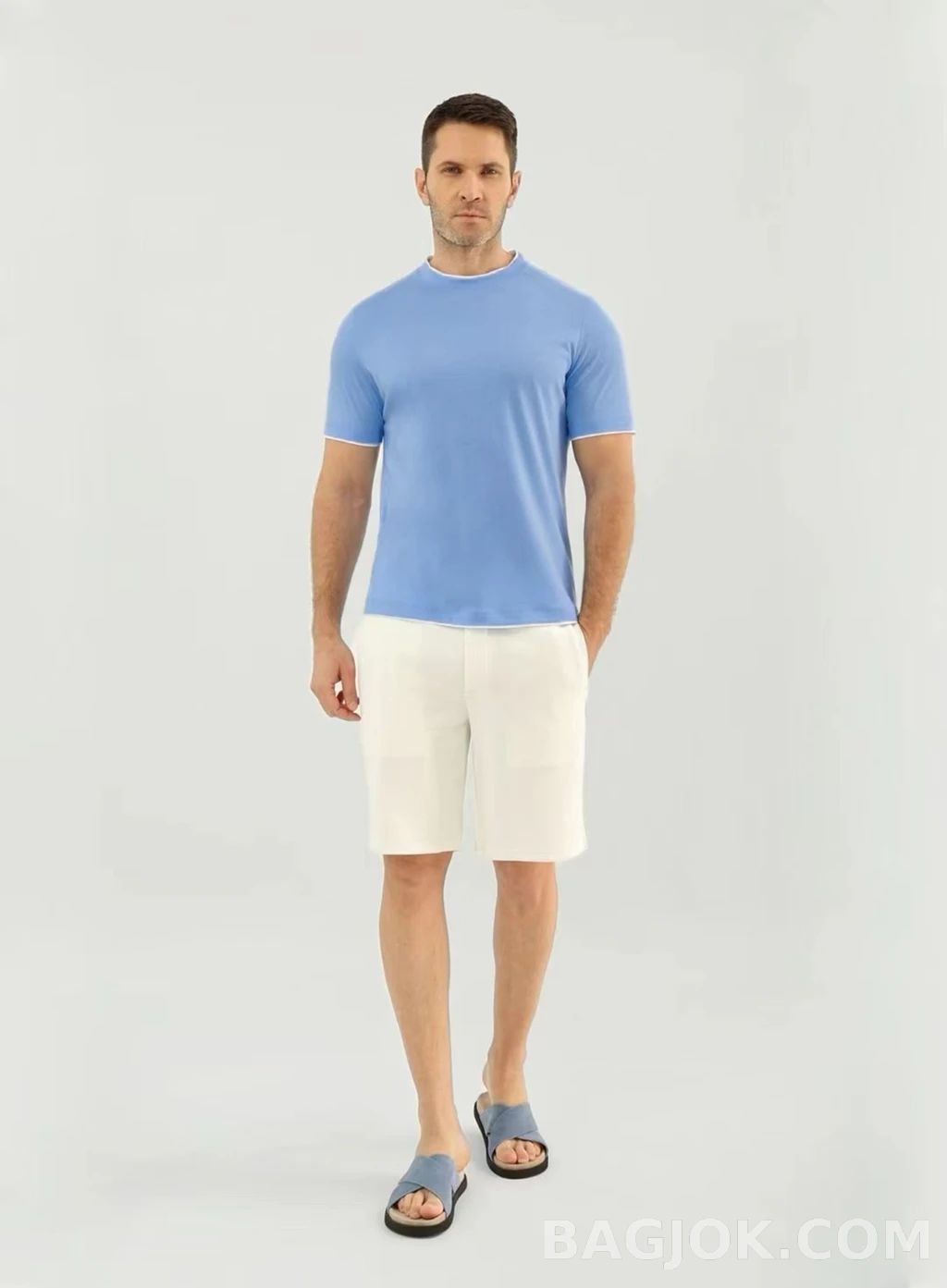 브루넬로 쿠치넬리 Brunello Cucinelli 코튼 크루넥 티셔츠 상세 이미지