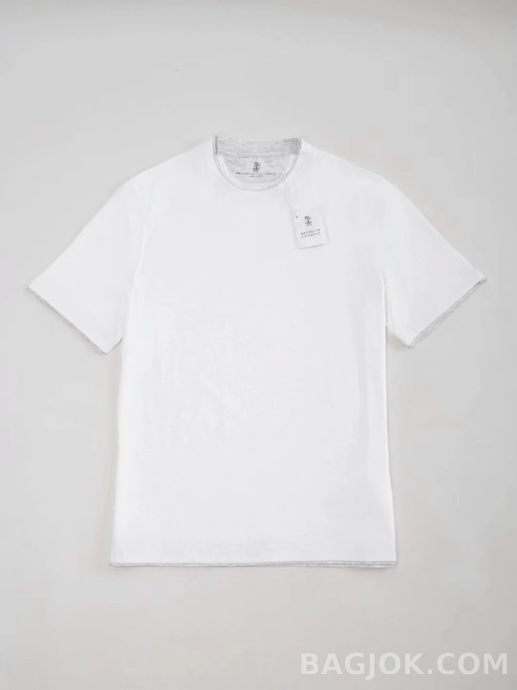브루넬로 쿠치넬리 Brunello Cucinelli 코튼 크루넥 티셔츠 상세 이미지