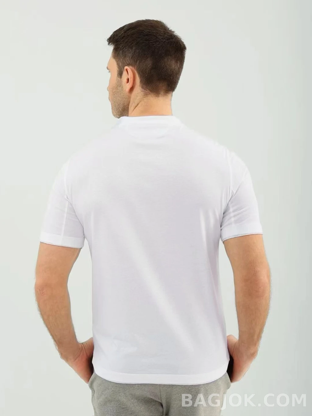 브루넬로 쿠치넬리 Brunello Cucinelli 코튼 크루넥 티셔츠 상세 이미지