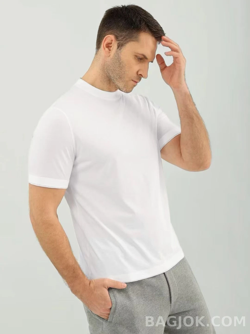 브루넬로 쿠치넬리 Brunello Cucinelli 코튼 크루넥 티셔츠 상세 이미지