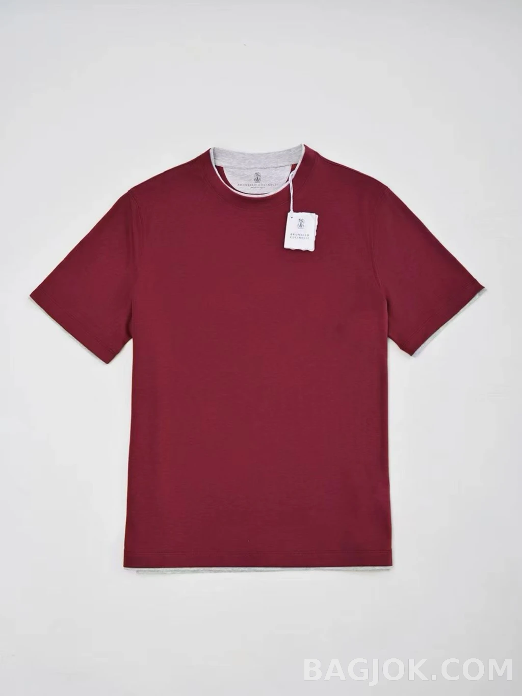브루넬로 쿠치넬리 Brunello Cucinelli 코튼 크루넥 티셔츠 상세 이미지
