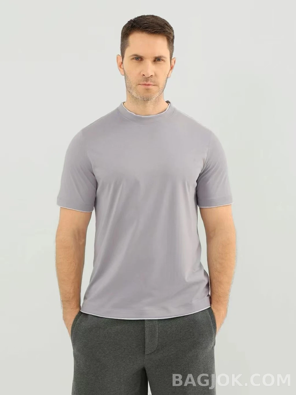 브루넬로 쿠치넬리 Brunello Cucinelli 코튼 크루넥 티셔츠 상세 이미지